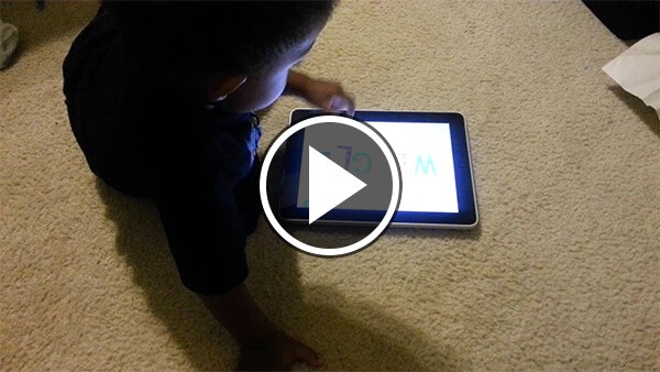 Best Preschool Apps: TJ using educational apps on iPad