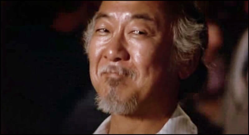 Mr. Miyagi Smiling At the End